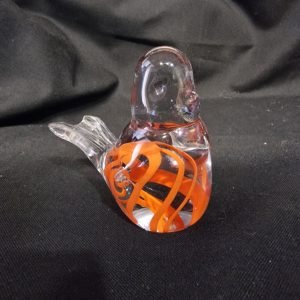 3 Handgeblazen Presse-papier beeldjes.