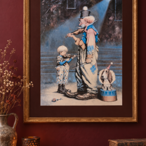 Nostalgisch clown schilderij.